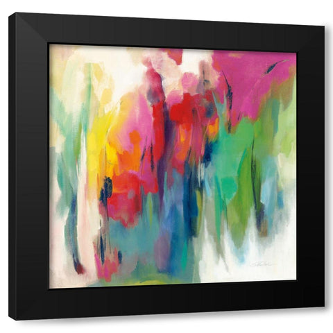 Bright March Rainbow Black Modern Wood Framed Art Print by Vassileva, Silvia