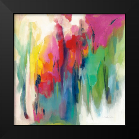Bright March Rainbow Black Modern Wood Framed Art Print by Vassileva, Silvia