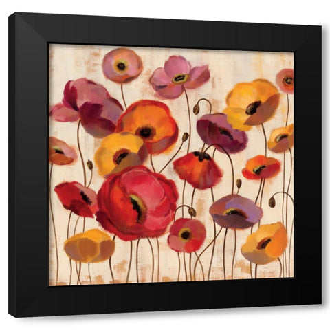 Sunrise Anemones Black Modern Wood Framed Art Print by Vassileva, Silvia