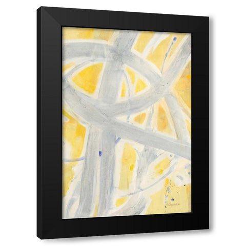 Intersections II Black Modern Wood Framed Art Print by Hristova, Albena
