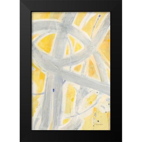 Intersections II Black Modern Wood Framed Art Print by Hristova, Albena
