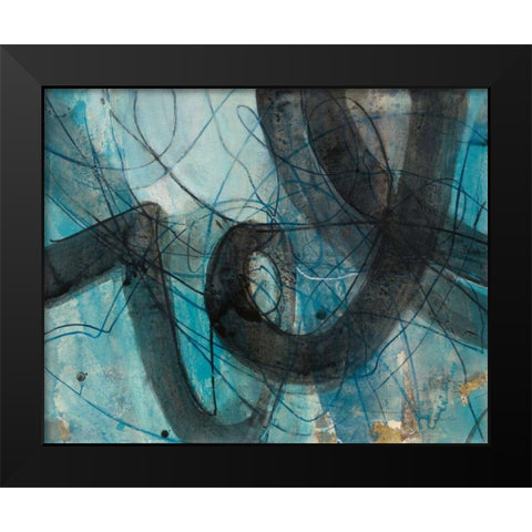 Into the Deep I Black Modern Wood Framed Art Print by Hristova, Albena