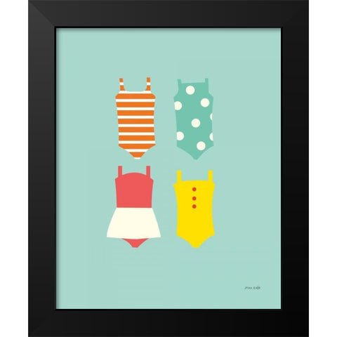 Bahting Suits Galore II Blue Black Modern Wood Framed Art Print by Kelle, Ann