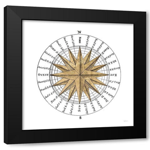 Solar Globe II Black Modern Wood Framed Art Print with Double Matting by Schlabach, Sue