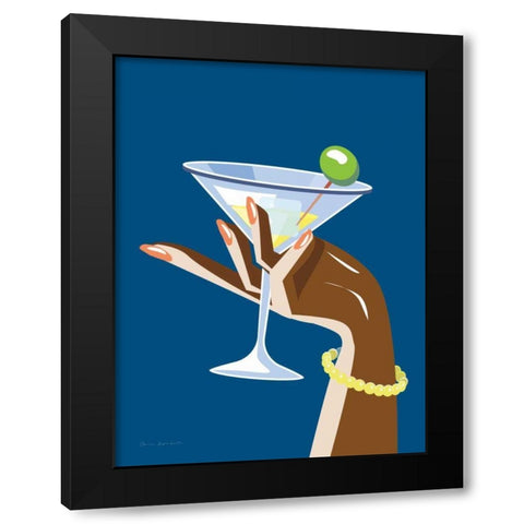 Cocktail Time I Black Modern Wood Framed Art Print by Escalante, Omar