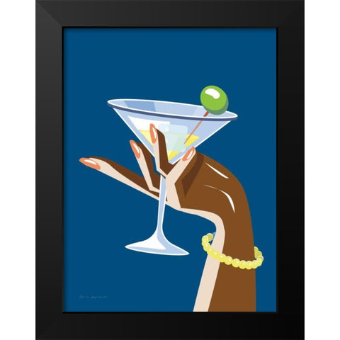 Cocktail Time I Black Modern Wood Framed Art Print by Escalante, Omar