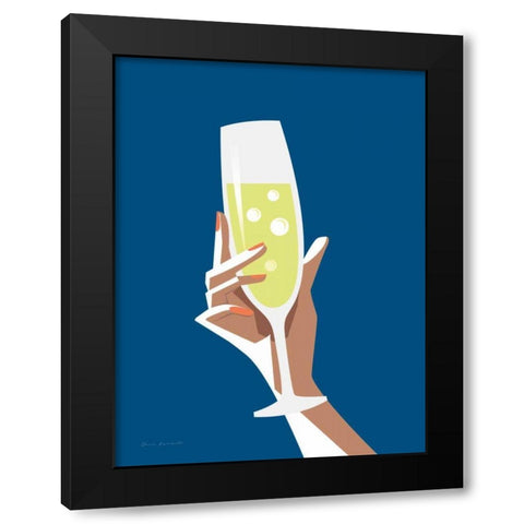 Cocktail Time II Black Modern Wood Framed Art Print with Double Matting by Escalante, Omar