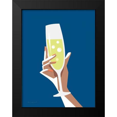 Cocktail Time II Black Modern Wood Framed Art Print by Escalante, Omar