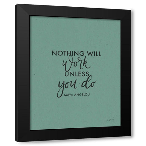 Words of Wisdom II Black Modern Wood Framed Art Print with Double Matting by Thorns, Becky