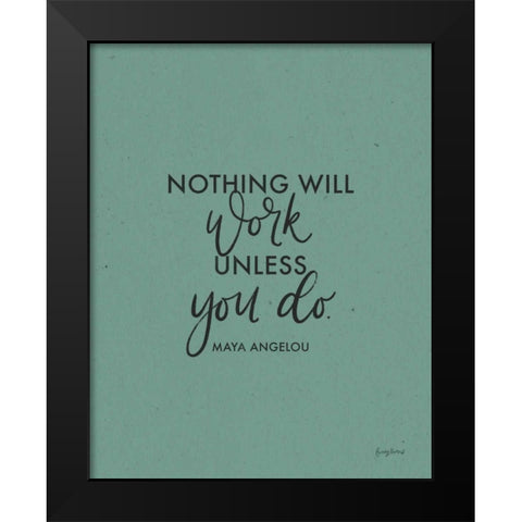 Words of Wisdom II Black Modern Wood Framed Art Print by Thorns, Becky