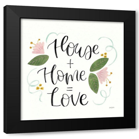 Home Sweet Home III Green Black Modern Wood Framed Art Print by Jackson, Jenaya