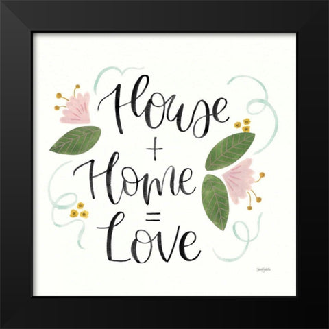 Home Sweet Home III Green Black Modern Wood Framed Art Print by Jackson, Jenaya