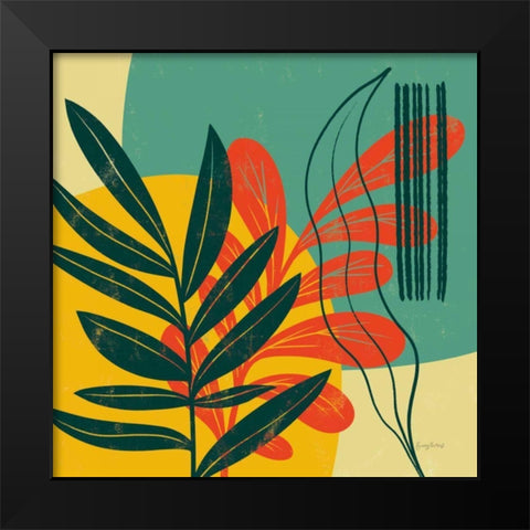 Mid Century Modern I Black Modern Wood Framed Art Print by Thorns, Becky