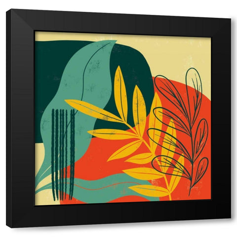 Mid Century Modern II Black Modern Wood Framed Art Print by Thorns, Becky