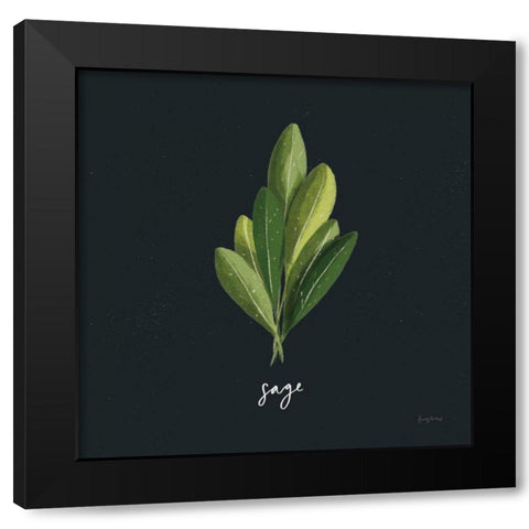Herbs II Black Black Modern Wood Framed Art Print by Thorns, Becky