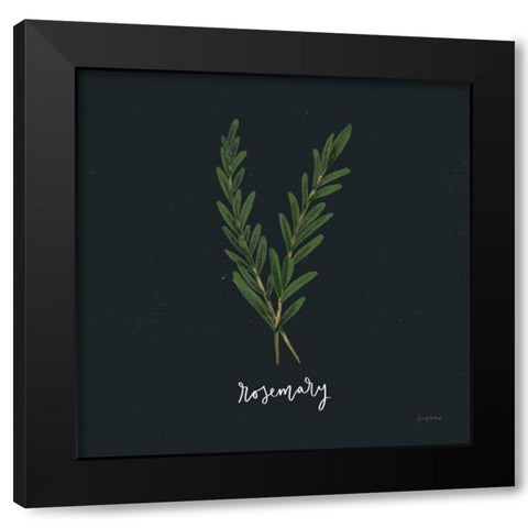 Herbs III Black Black Modern Wood Framed Art Print with Double Matting by Thorns, Becky