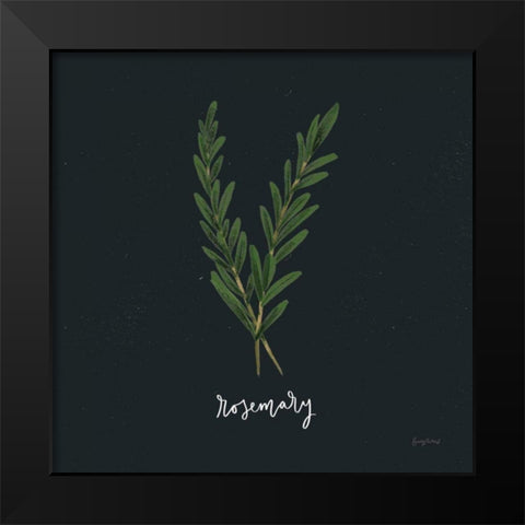Herbs III Black Black Modern Wood Framed Art Print by Thorns, Becky
