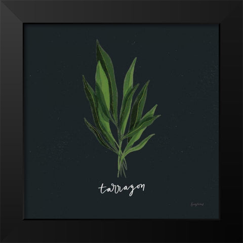 Herbs V Black Black Modern Wood Framed Art Print by Thorns, Becky