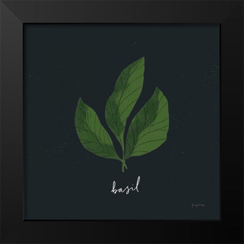 Herbs VI Black Black Modern Wood Framed Art Print by Thorns, Becky