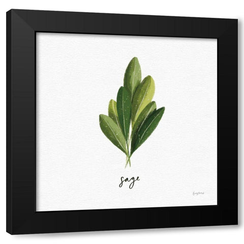 Herbs II White Black Modern Wood Framed Art Print by Thorns, Becky