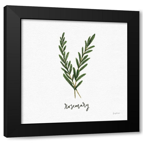 Herbs III White Black Modern Wood Framed Art Print by Thorns, Becky