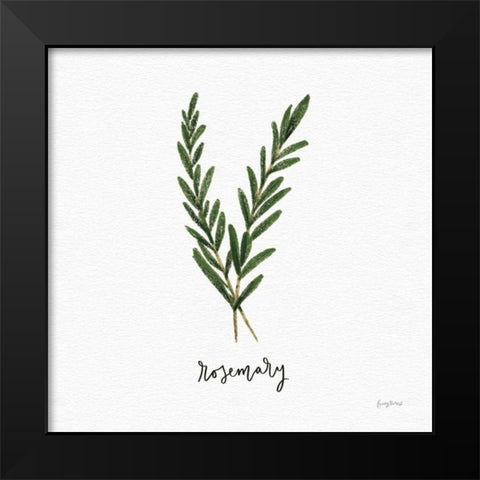 Herbs III White Black Modern Wood Framed Art Print by Thorns, Becky
