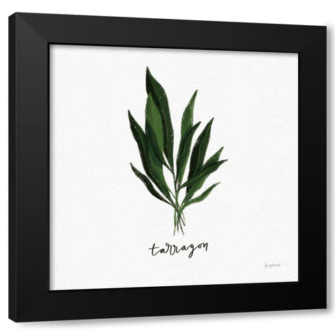 Herbs V White Black Modern Wood Framed Art Print by Thorns, Becky