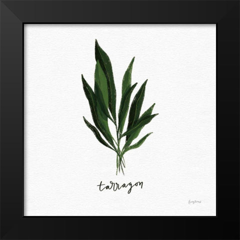 Herbs V White Black Modern Wood Framed Art Print by Thorns, Becky
