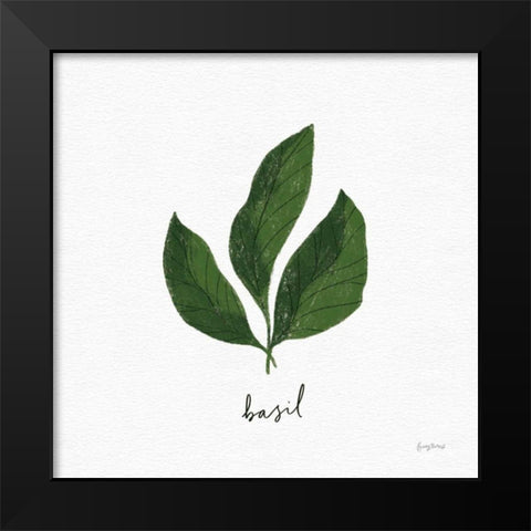 Herbs VI White Black Modern Wood Framed Art Print by Thorns, Becky