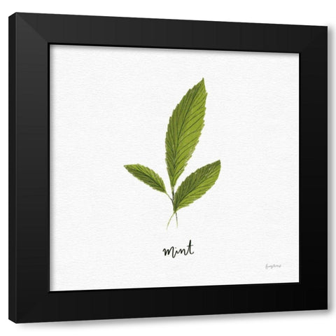 Herbs VII White Black Modern Wood Framed Art Print by Thorns, Becky
