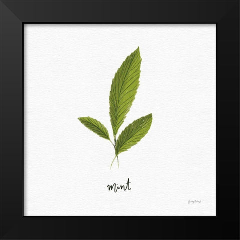 Herbs VII White Black Modern Wood Framed Art Print by Thorns, Becky