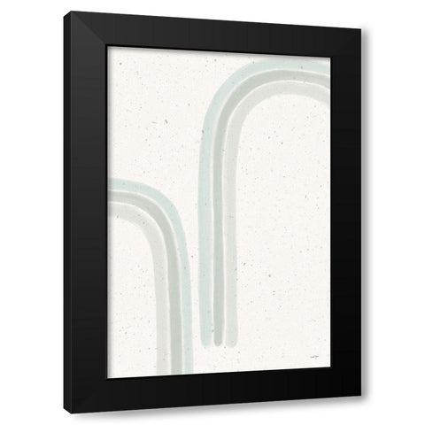 Rainbow Mint II Black Modern Wood Framed Art Print with Double Matting by York, Leah
