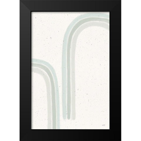 Rainbow Mint II Black Modern Wood Framed Art Print by York, Leah