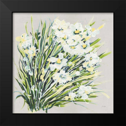 Spring Gray Black Modern Wood Framed Art Print by Griggs, Jan