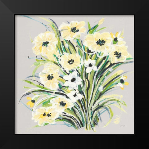 Spring II Gray Black Modern Wood Framed Art Print by Griggs, Jan