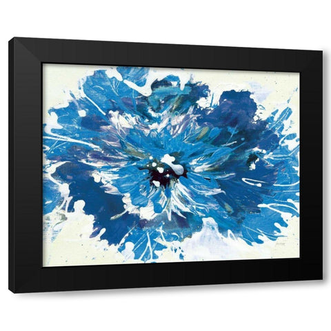Color in Bloom Blue Black Modern Wood Framed Art Print with Double Matting by Griggs, Jan