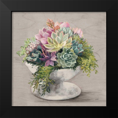 Festive Succulents II Gray Black Modern Wood Framed Art Print by Purinton, Julia