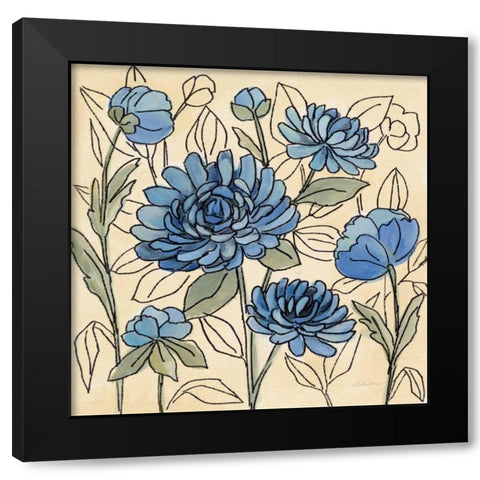 Spring Lace Floral III Black Modern Wood Framed Art Print with Double Matting by Vassileva, Silvia