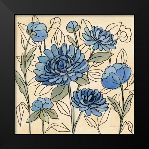 Spring Lace Floral III Black Modern Wood Framed Art Print by Vassileva, Silvia