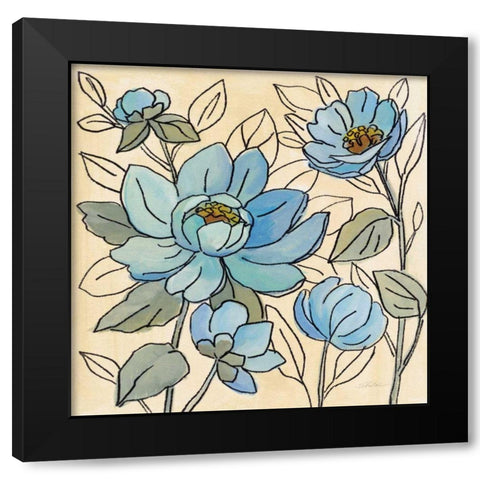 Spring Lace Floral IV Black Modern Wood Framed Art Print by Vassileva, Silvia
