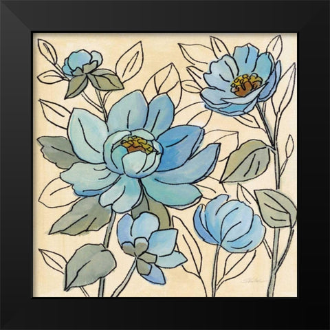 Spring Lace Floral IV Black Modern Wood Framed Art Print by Vassileva, Silvia