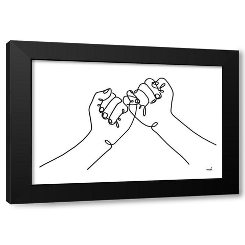 Happy Hands III Black Modern Wood Framed Art Print by Hershey, Moira