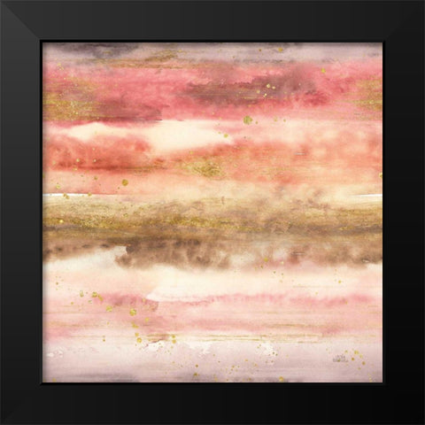 Desert Blooms Pattern V Black Modern Wood Framed Art Print by Marshall, Laura