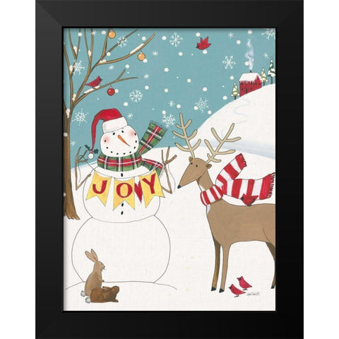 Woodland Christmas V No Dots Black Modern Wood Framed Art Print by Tavoletti, Anne