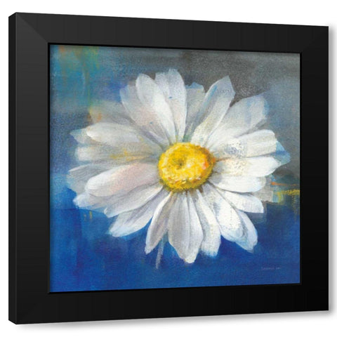 Boldest Bloom II Black Modern Wood Framed Art Print with Double Matting by Nai, Danhui