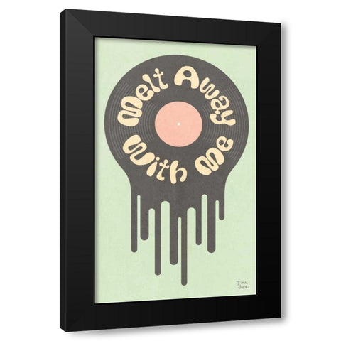 Melt Away with Me I Black Modern Wood Framed Art Print by June, Dina