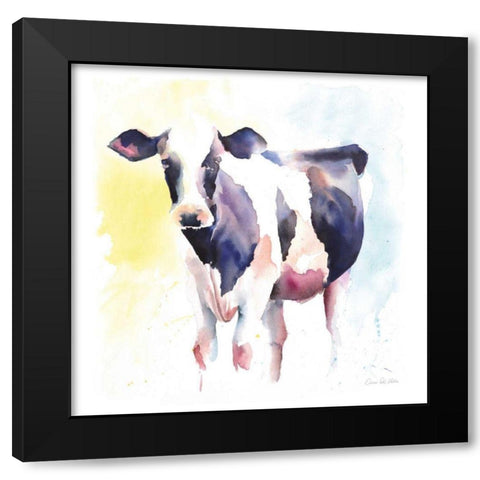 Holstein IV Black Modern Wood Framed Art Print with Double Matting by Valle, Aimee Del