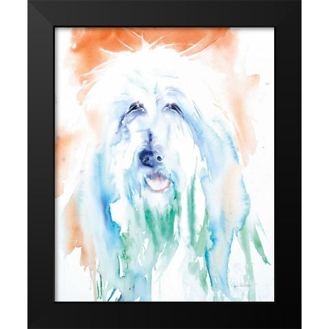 Sheep Dog Black Modern Wood Framed Art Print by Valle, Aimee Del