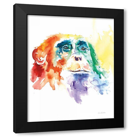 Chimpanzee I Black Modern Wood Framed Art Print with Double Matting by Valle, Aimee Del