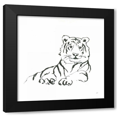 African Animals IV Black Modern Wood Framed Art Print by Paschke, Chris